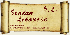 Vladan Lipovčić vizit kartica
